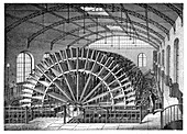 Water wheels at Marly,1850s