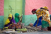 Women traders at a market in Harar