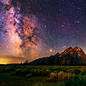 Milky Way over Grand Teton National Park