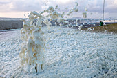 Sea foam after a storm