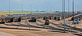 Coal trains in Nebraska rail yard