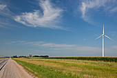Wind farm turbine in Iowa