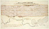 Native American birch-bark map,1841