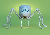 Nanobot spider,illustration