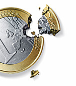 Euro crisis,conceptual image