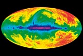 Milky Way,coloured radio telescope image