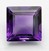 Square cut purple Amethyst gemstone