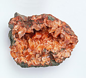 Heulandite in rock groundmass,close-up