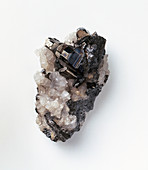 Bournonite in quartz groundmass,close-up
