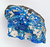 Chalcanthite crystals in rock groundmass