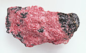 Rhodonite crystals in rock groundmass