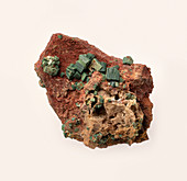 Torbernite in iron-rich groundmass