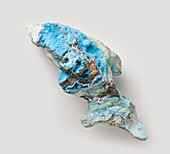 Blue smithsonite in groundmass