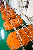 engine room on Russian research vessel