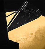 Rosetta over Mars,satellite image