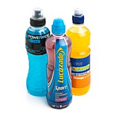 Bottles containing isotonic drinks