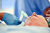 Intubated bariatric surgery patient
