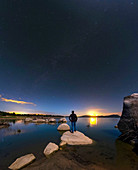 Moonlit Lake Alqueva,Portugal