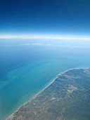 Adriatic Sea from space,illustration