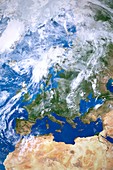Europe from space,illustration
