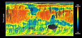 Mars ferric oxide map,satellite image