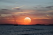 Moon over the ocean