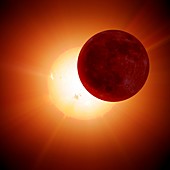 Solar eclipse,illustration