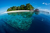 Clear water off Sipadan Island