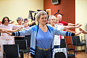Exercise class for active elderly