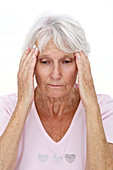 Older lady with headache