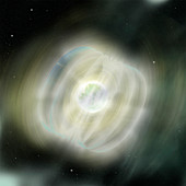 Magnetar in space,illustration