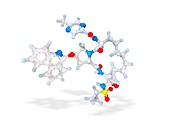 Paritaprevir drug molecule,illustration