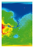 Hypothetical water map of Mars