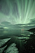 Aurora above Jokulsarlon