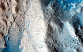 Sand slopes on Mars,satellite image