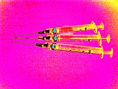 Syringes,coloured image