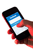Smartphone Facebook interface