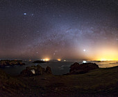 Milky Way over Houat island,France