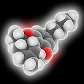Tetrahydrocannabinol drug molecule