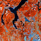 Lake Maggiore,infrared satellite image