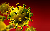 HIV particles,illustration