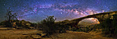 Milky Way over natural bridge