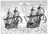 Barents' and Rijp's vessels,1597