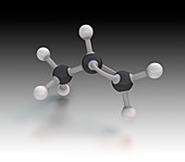 Propene molecule,illustration