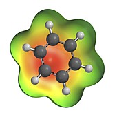 Benzene aromatic hydrocarbon molecule