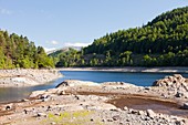 Thirlmere reservoir in drought