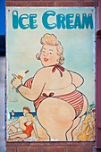 An ice cream poster in Rhyl