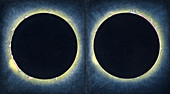 Total solar eclipse,19th C illustration