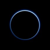 Pluto's blue sky,New Horizons image