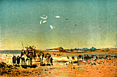 Desert mirage,19th Century illustration